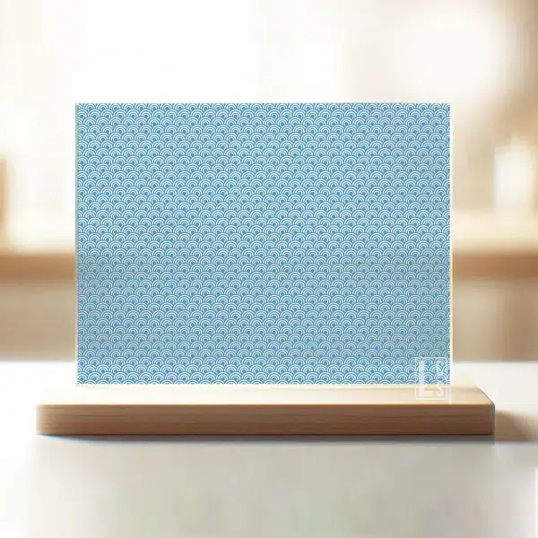 acrylique vague bleue japonaise Seigaiha