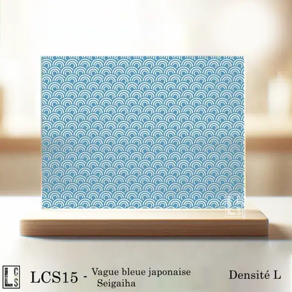 acrylique vague bleue japonaise Seigaiha