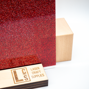 Acrylique paillettes rouges