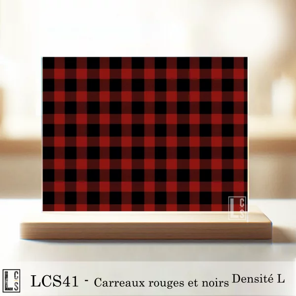 Carreaux rouges et noirs