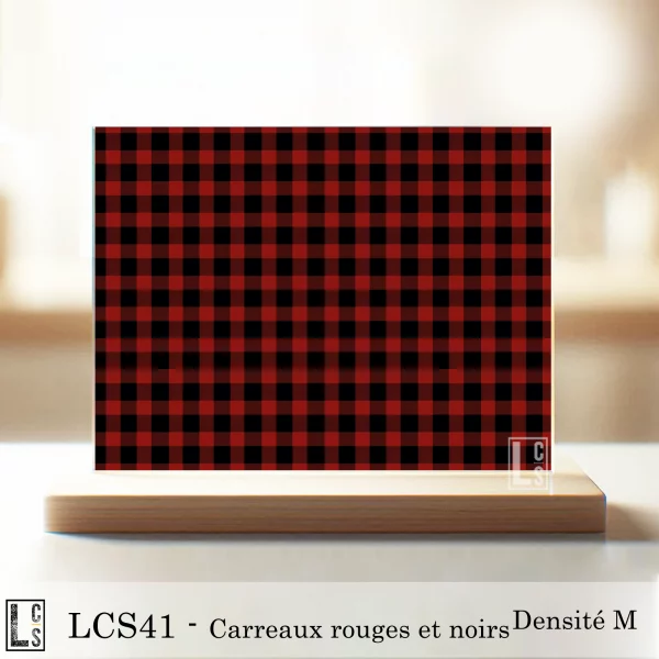 Carreaux rouges et noirs