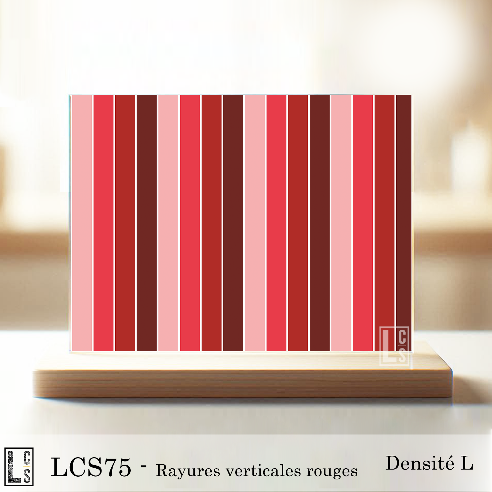 LCS75 - Rayures verticales rouges L