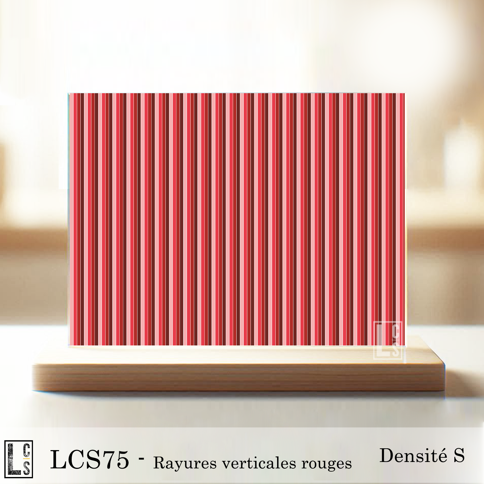 LCS75 - Rayures verticales rouges S