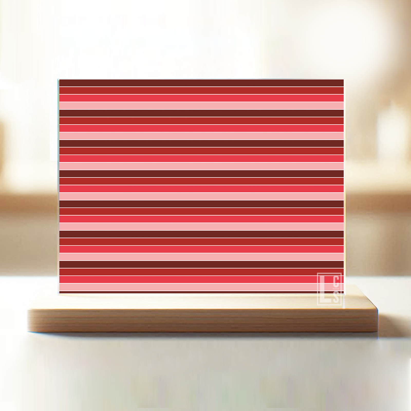 LCS76 - Rayures horizontales rouges